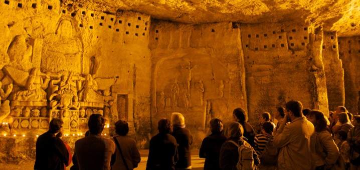 Visite grottes de l'abbaye de Brantme